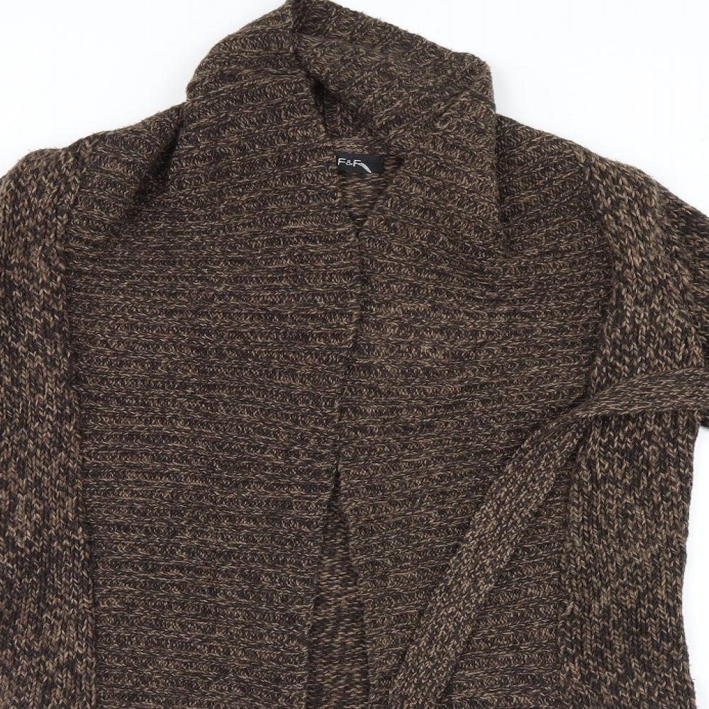 F&F Womens Brown   Jacket Coatigan Size 10