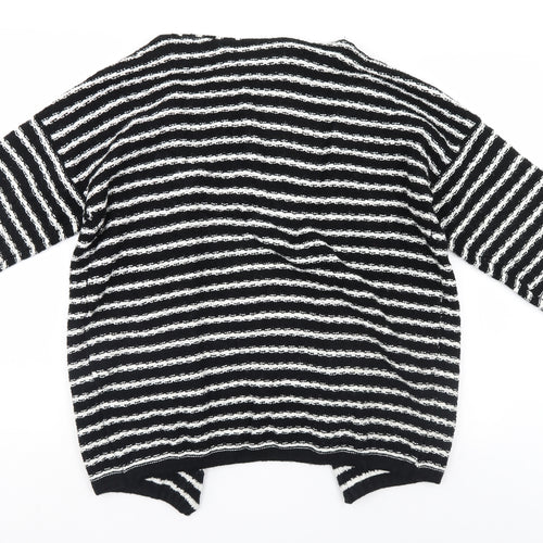 Sweewe Womens Black Striped  Shrug Jumper Size S