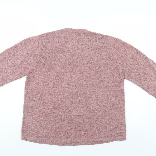 Preworn Womens Pink Floral  Pullover Jumper Size 14