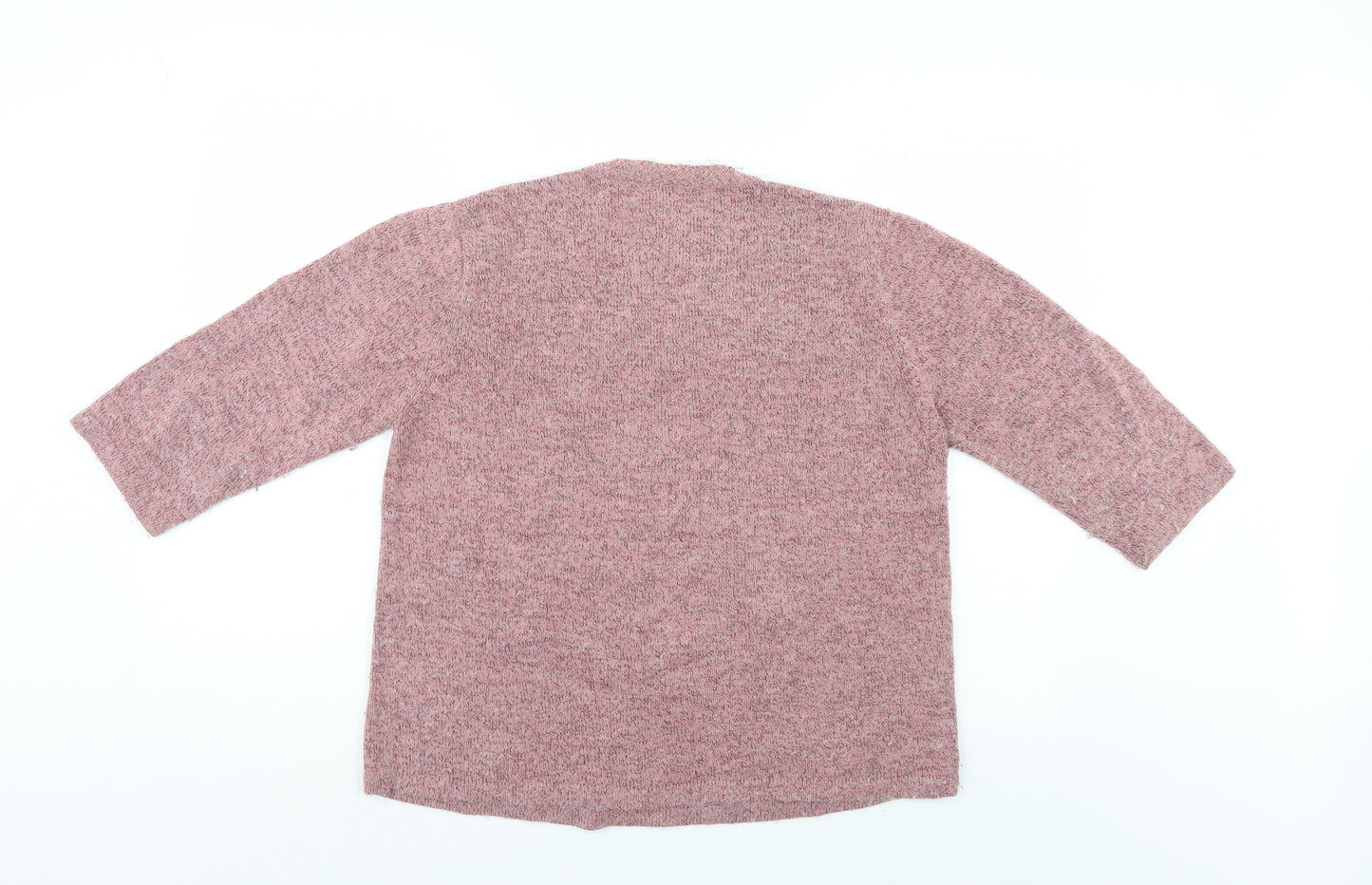 Preworn Womens Pink Floral  Pullover Jumper Size 14
