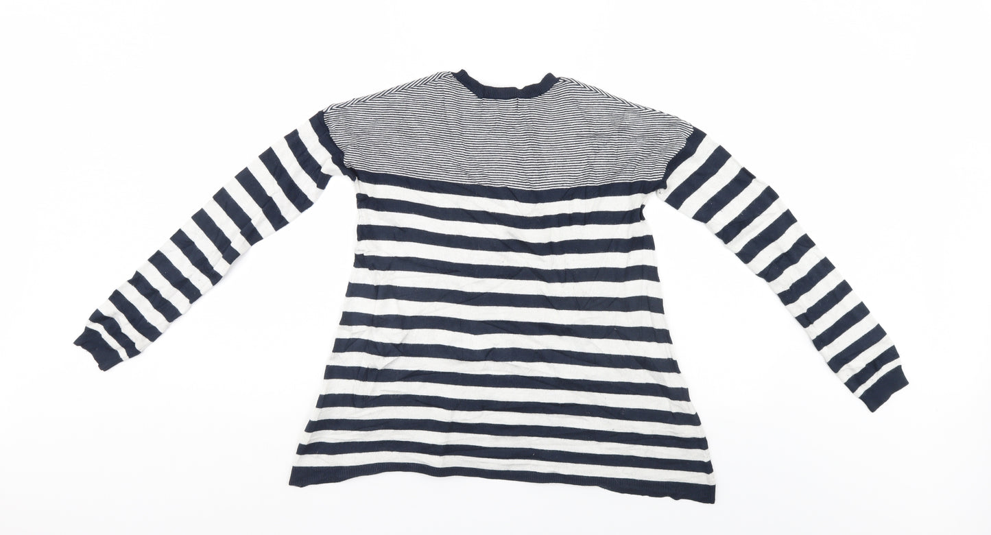 Atmosphere Womens Blue Striped  Pullover Jumper Size 8