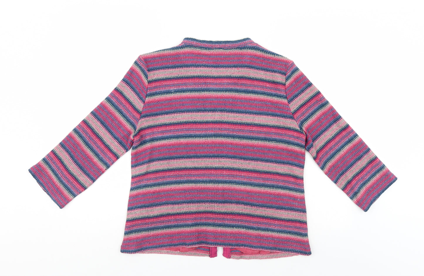 Per Una Womens Multicoloured Striped  Full Zip Jumper Size M