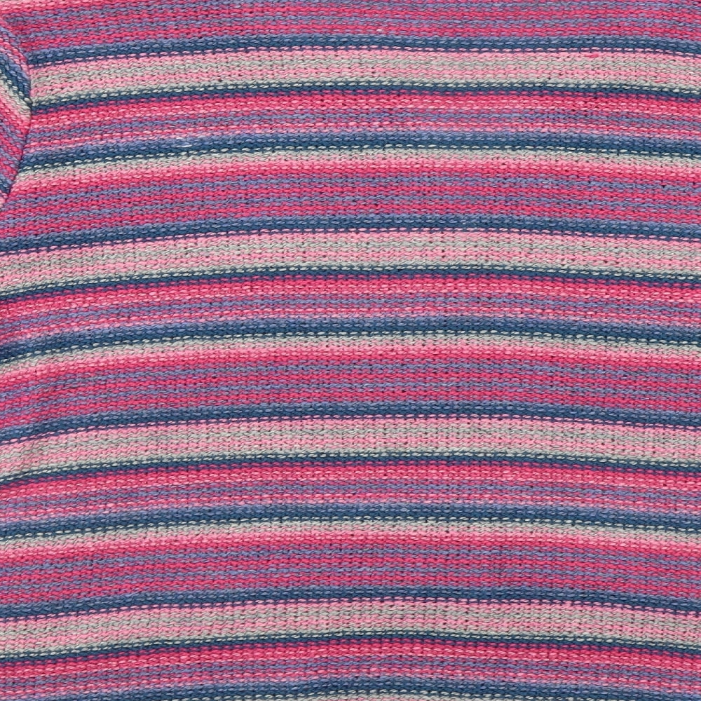 Per Una Womens Multicoloured Striped  Full Zip Jumper Size M