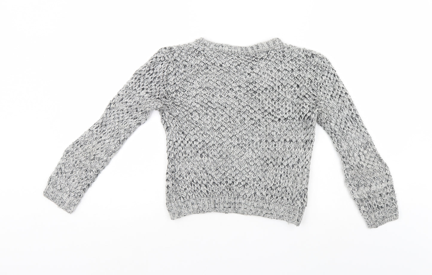 F&F Girls Grey   Henley Jumper Size 8-9 Years