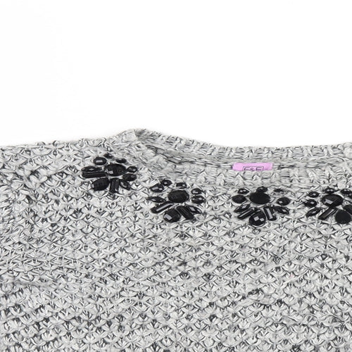 F&F Girls Grey   Henley Jumper Size 8-9 Years