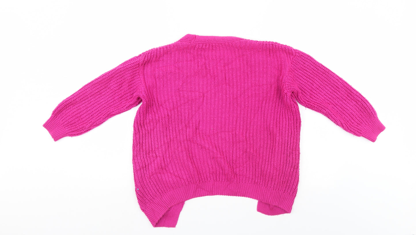 George Girls Pink   Cardigan Jumper Size 6-7 Years