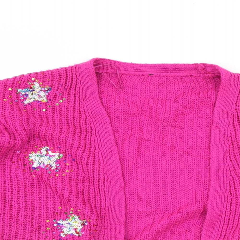 George Girls Pink   Cardigan Jumper Size 6-7 Years