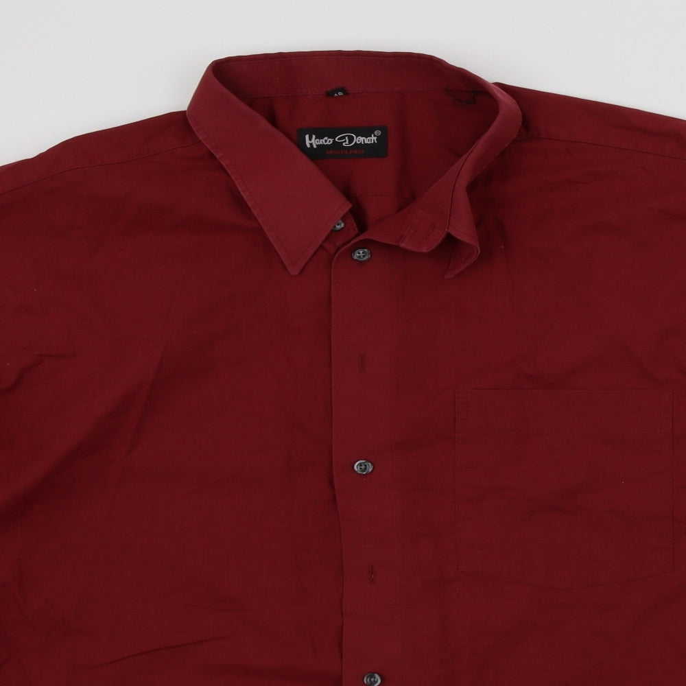 Mac Demarco Mens Red    Button-Up Size 48  - Front pocket