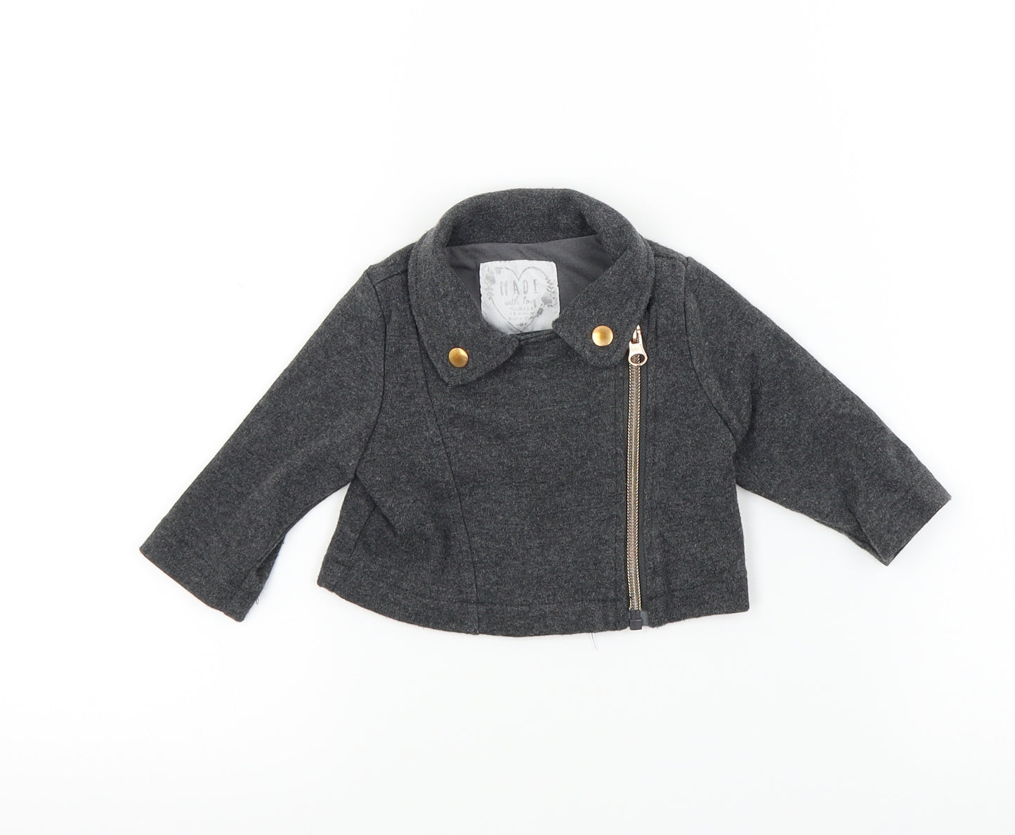 Primark Baby Grey   Overcoat Coat Size 3-6 Months