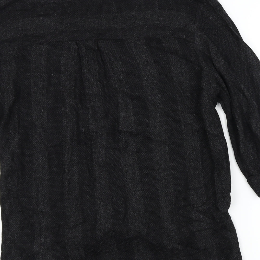 River Island Womens Blue   Wrap Blouse Size 10  - front cross over