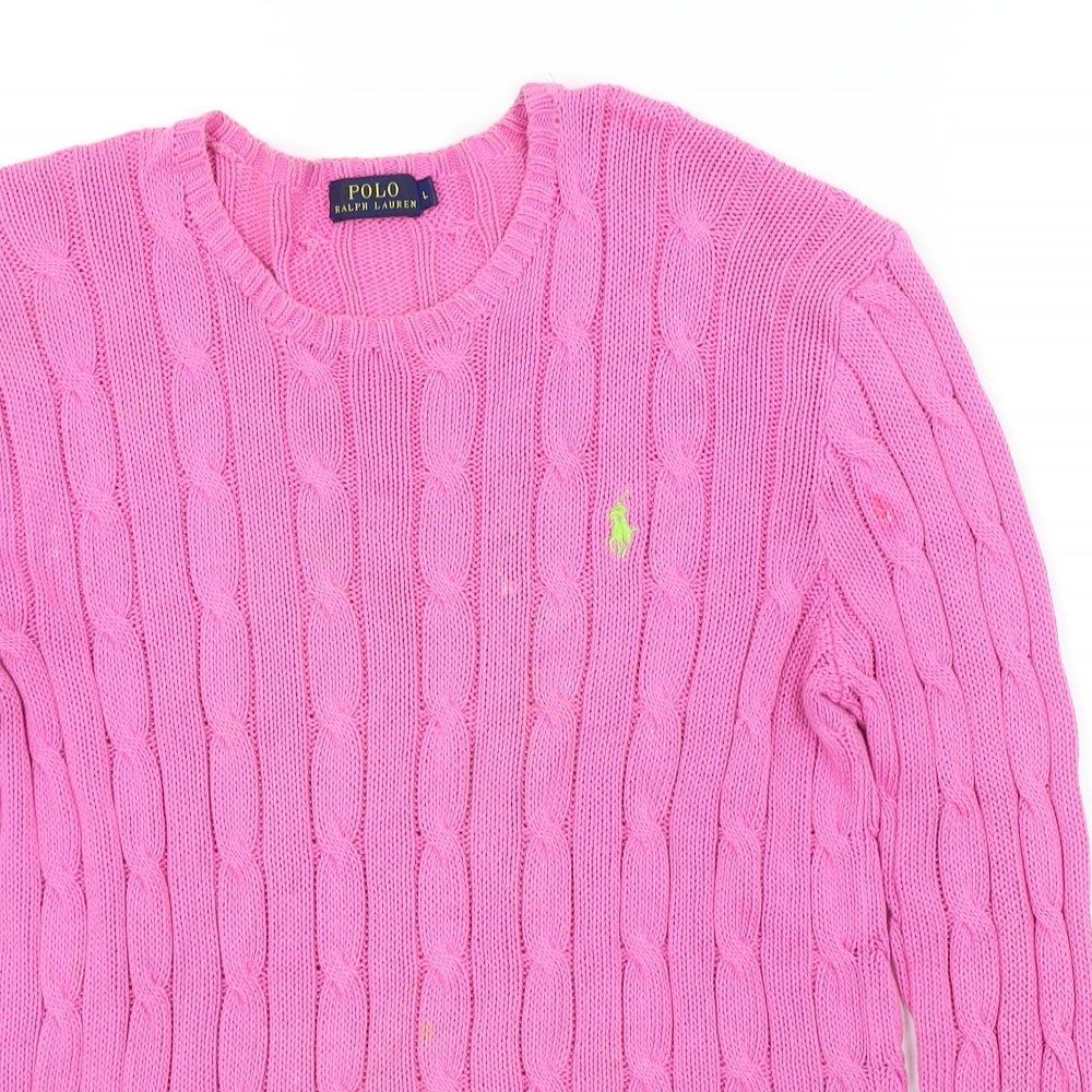 Polo Ralph Lauren Womens Pink    Jumper Size L