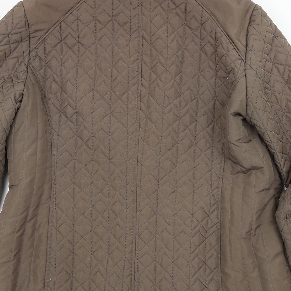 Bonmarché Womens Brown   Quilted Coat Size 18