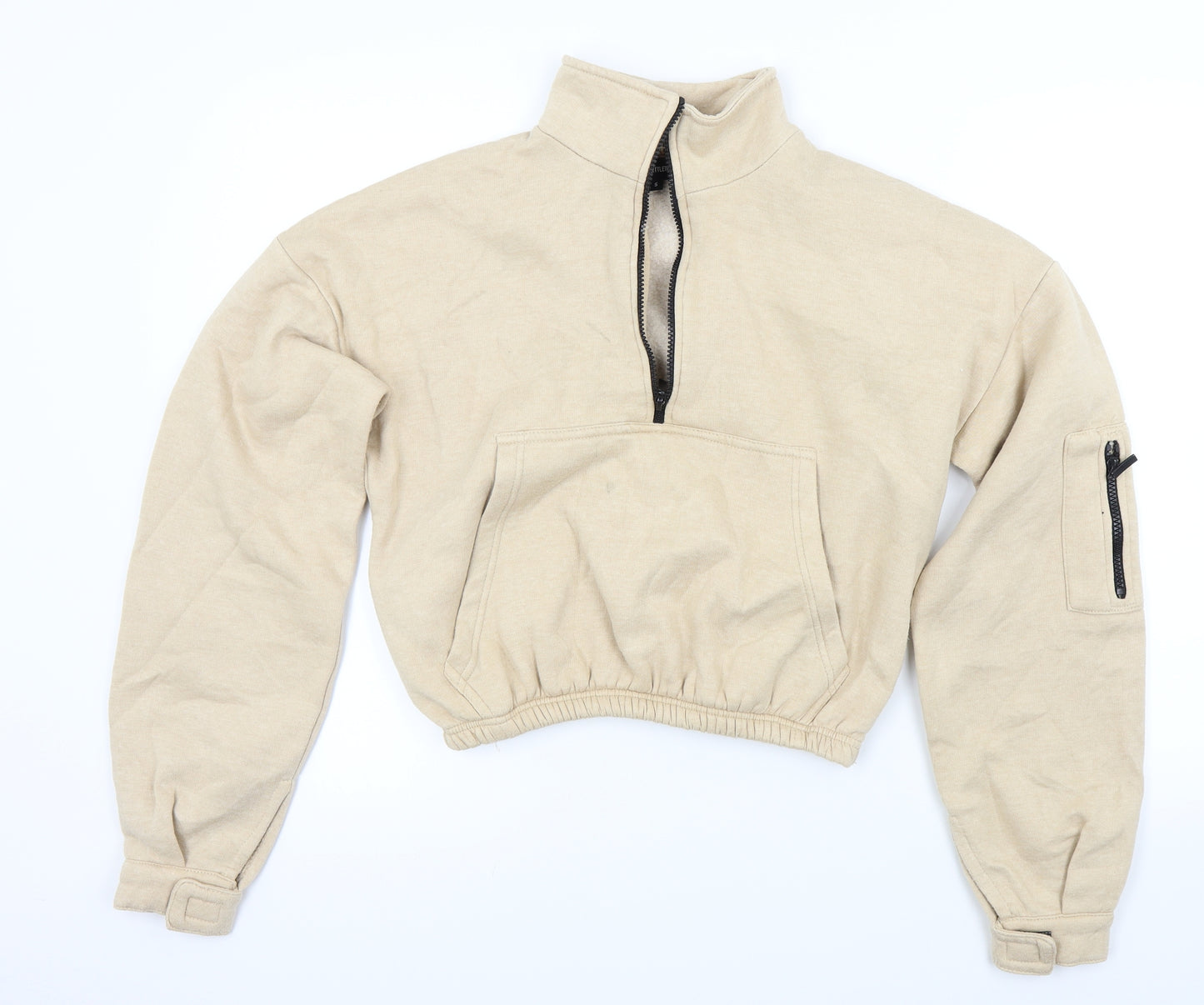 Pretty little thing Womens Beige   Pullover Hoodie Size S