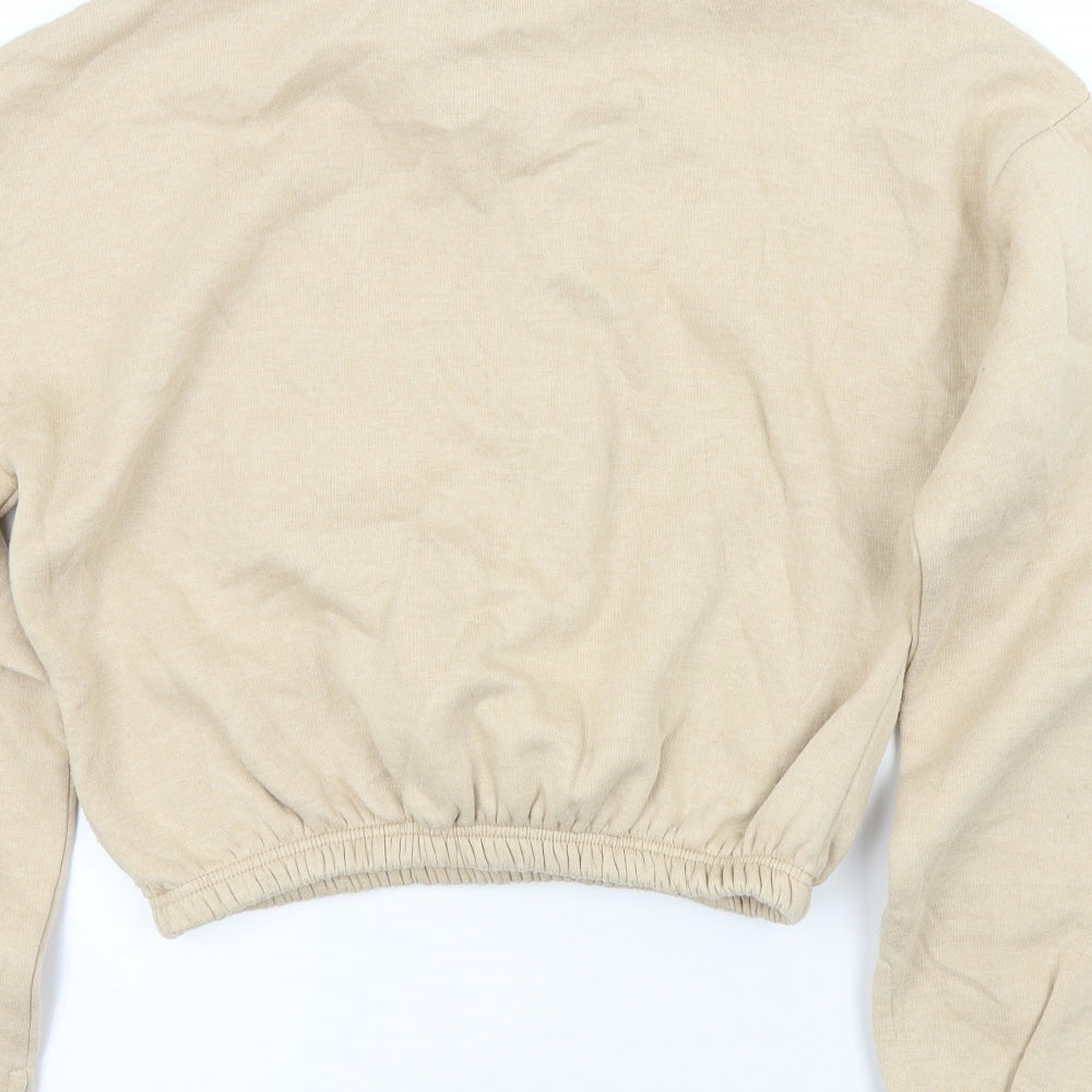 Pretty little thing Womens Beige   Pullover Hoodie Size S