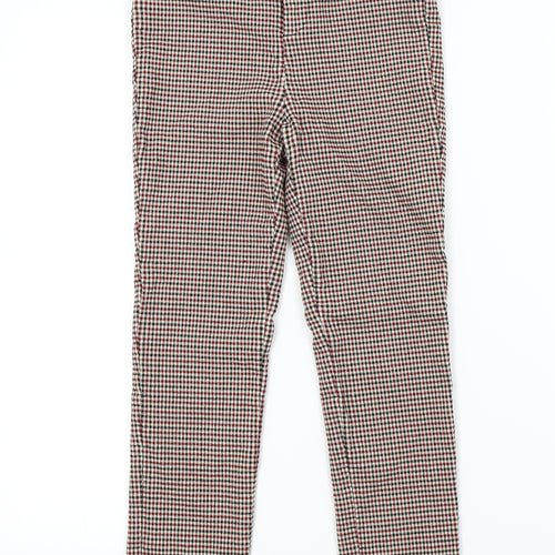 astradivarius Womens Multicoloured Check   Trousers Size 8 L24 in