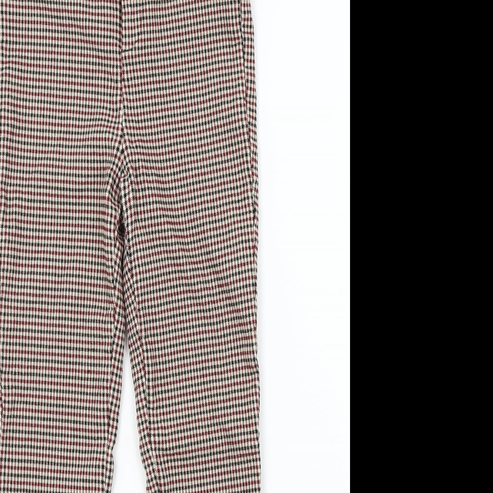 astradivarius Womens Multicoloured Check   Trousers Size 8 L24 in