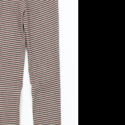astradivarius Womens Multicoloured Check   Trousers Size 8 L24 in