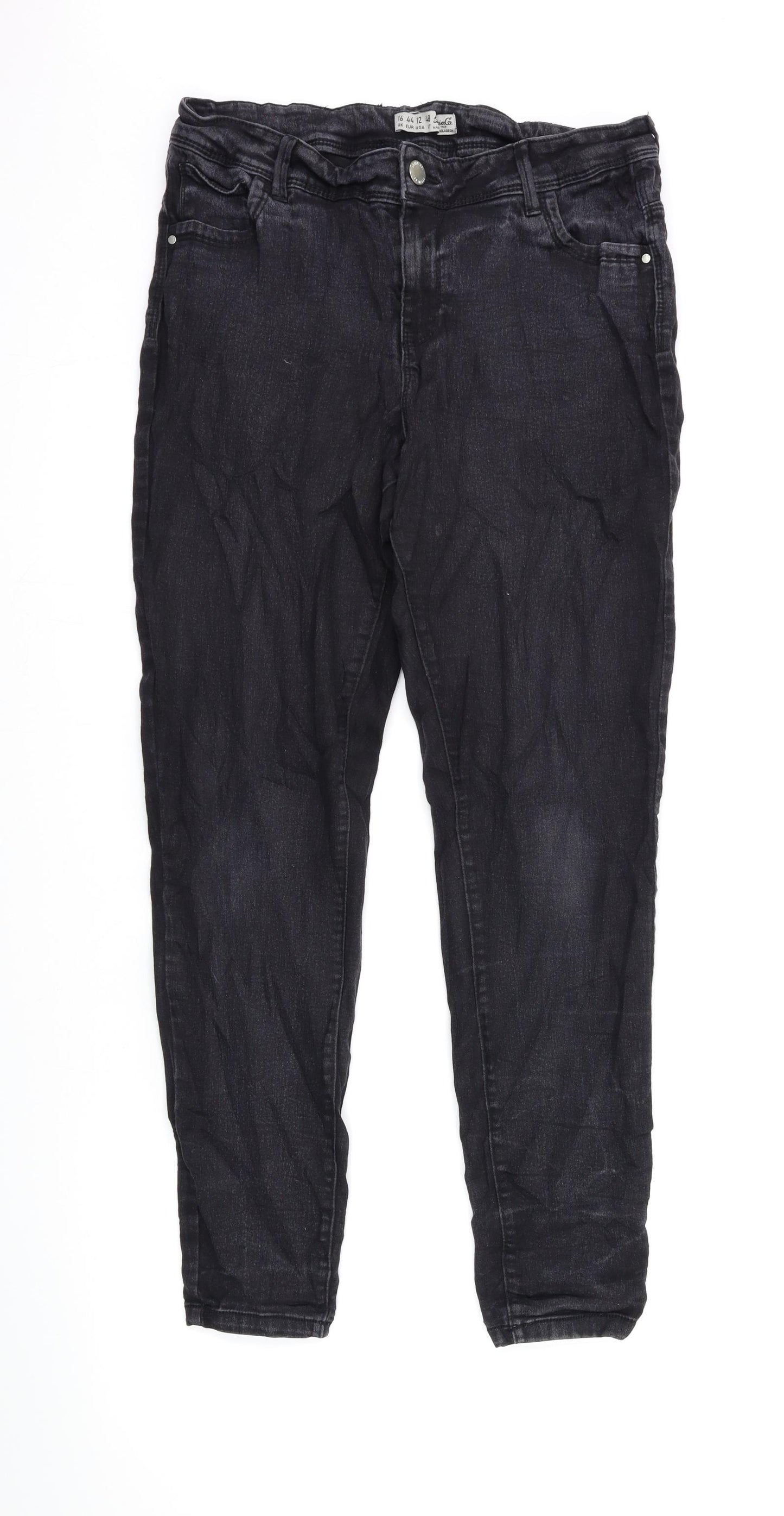 Primark Womens Black   Skinny Jeans Size 16 L27 in