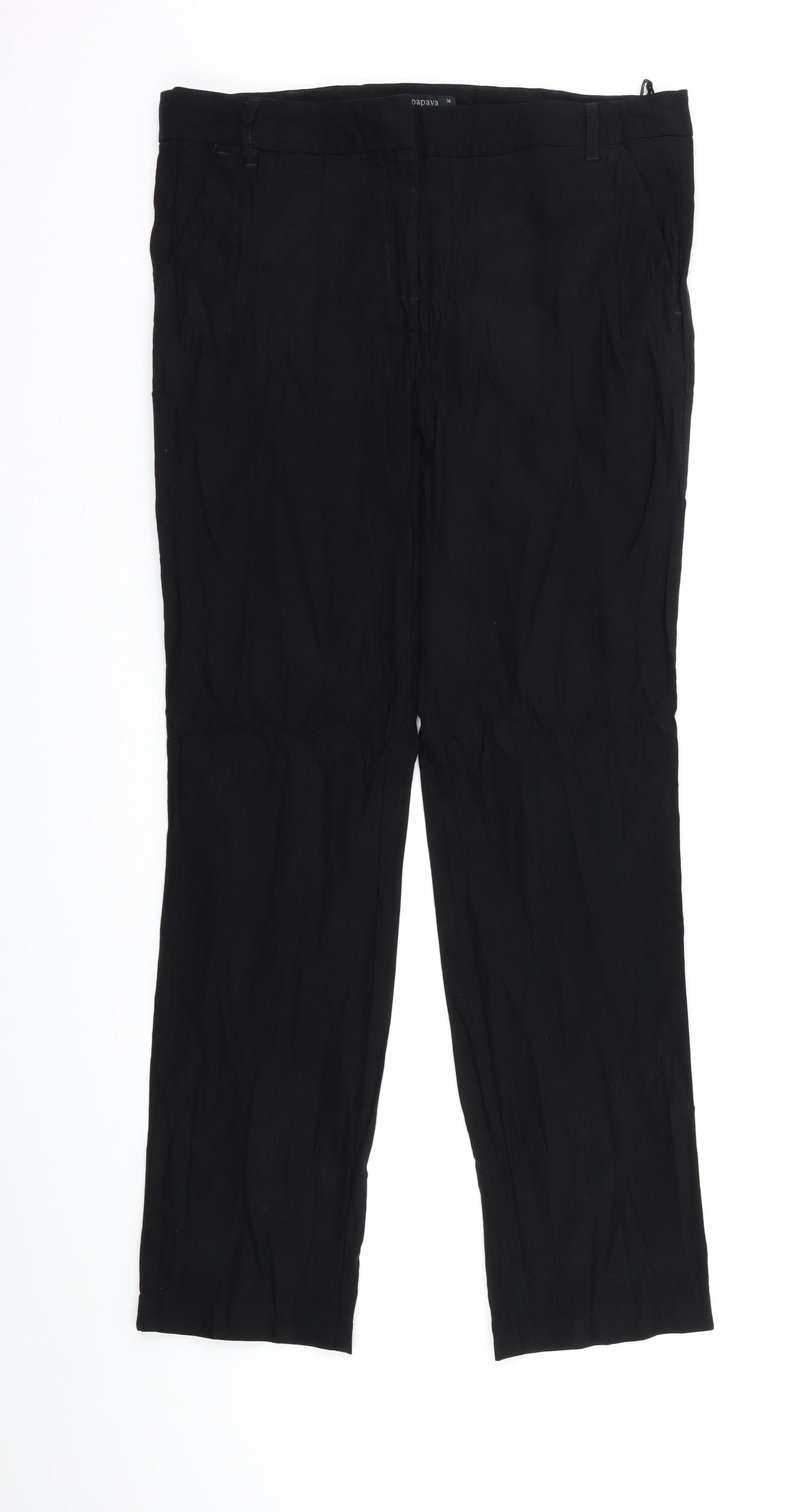 Matalan Womens Black   Trousers  Size 14 L28 in