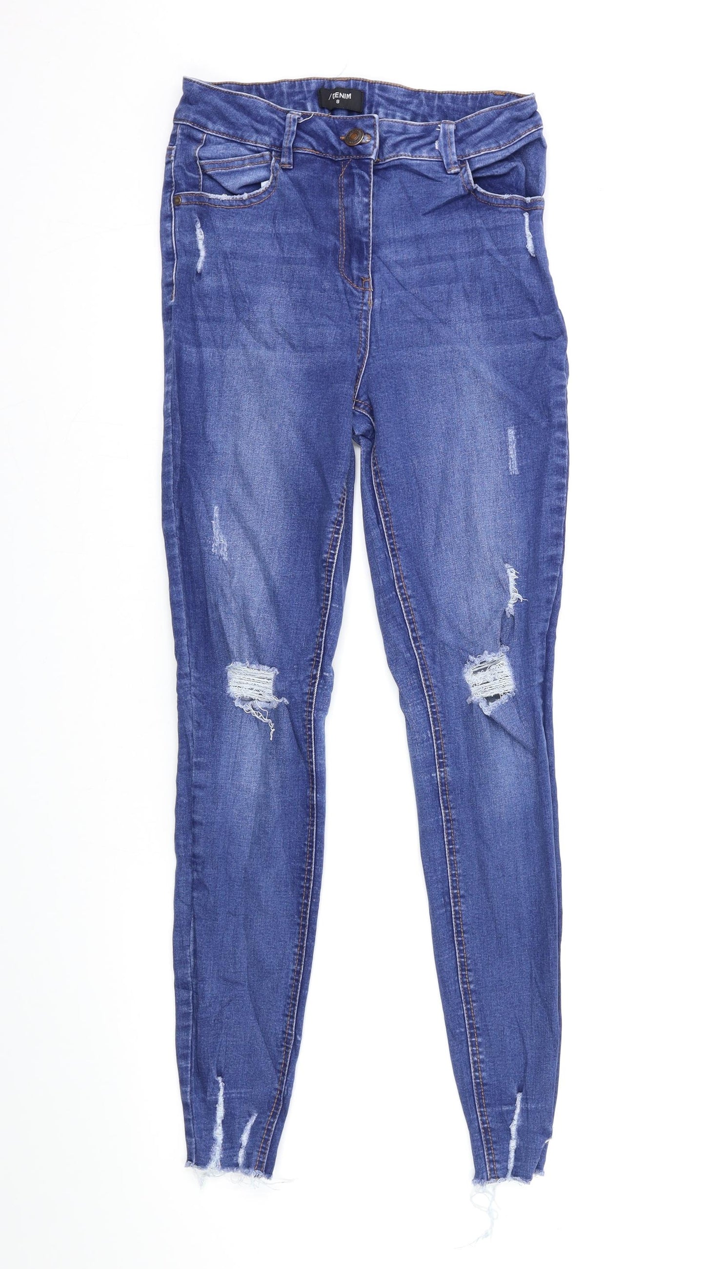 Matalan Womens Blue  Denim Skinny Jeans Size 8 L28 in