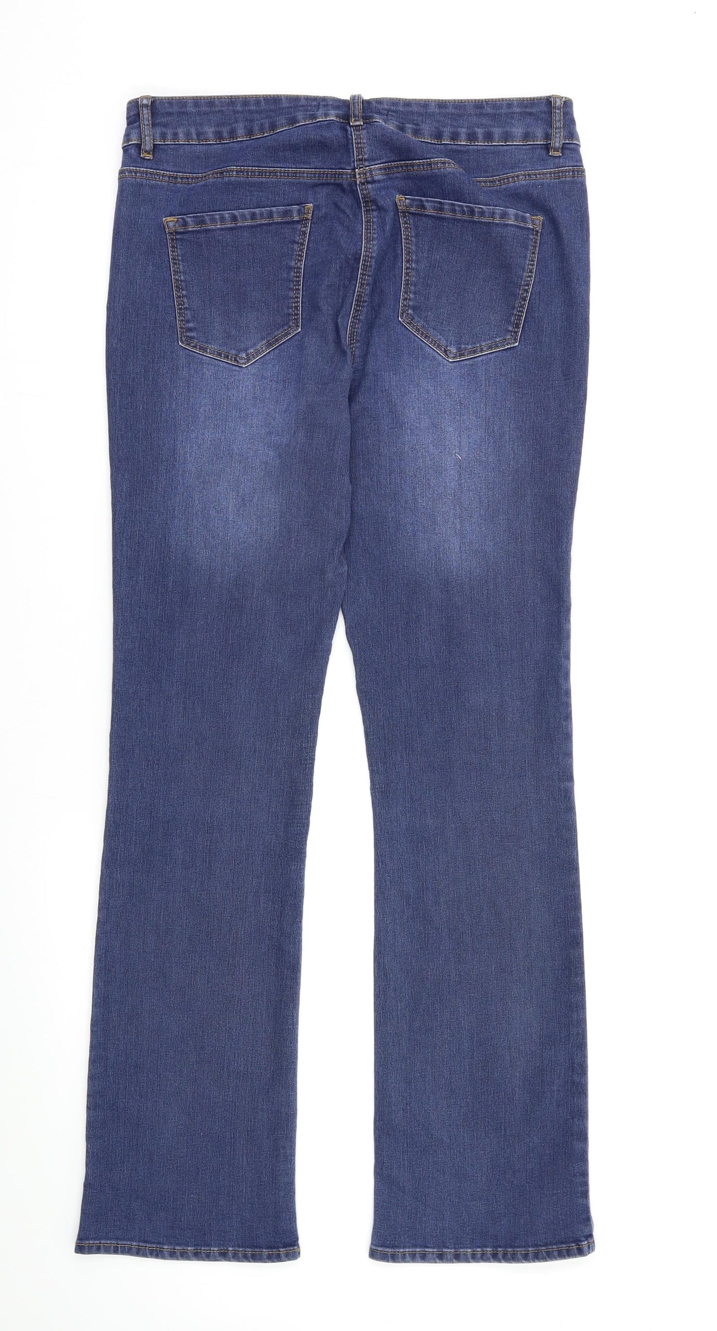 George Womens Blue  Denim Straight Jeans Size 12 L29 in