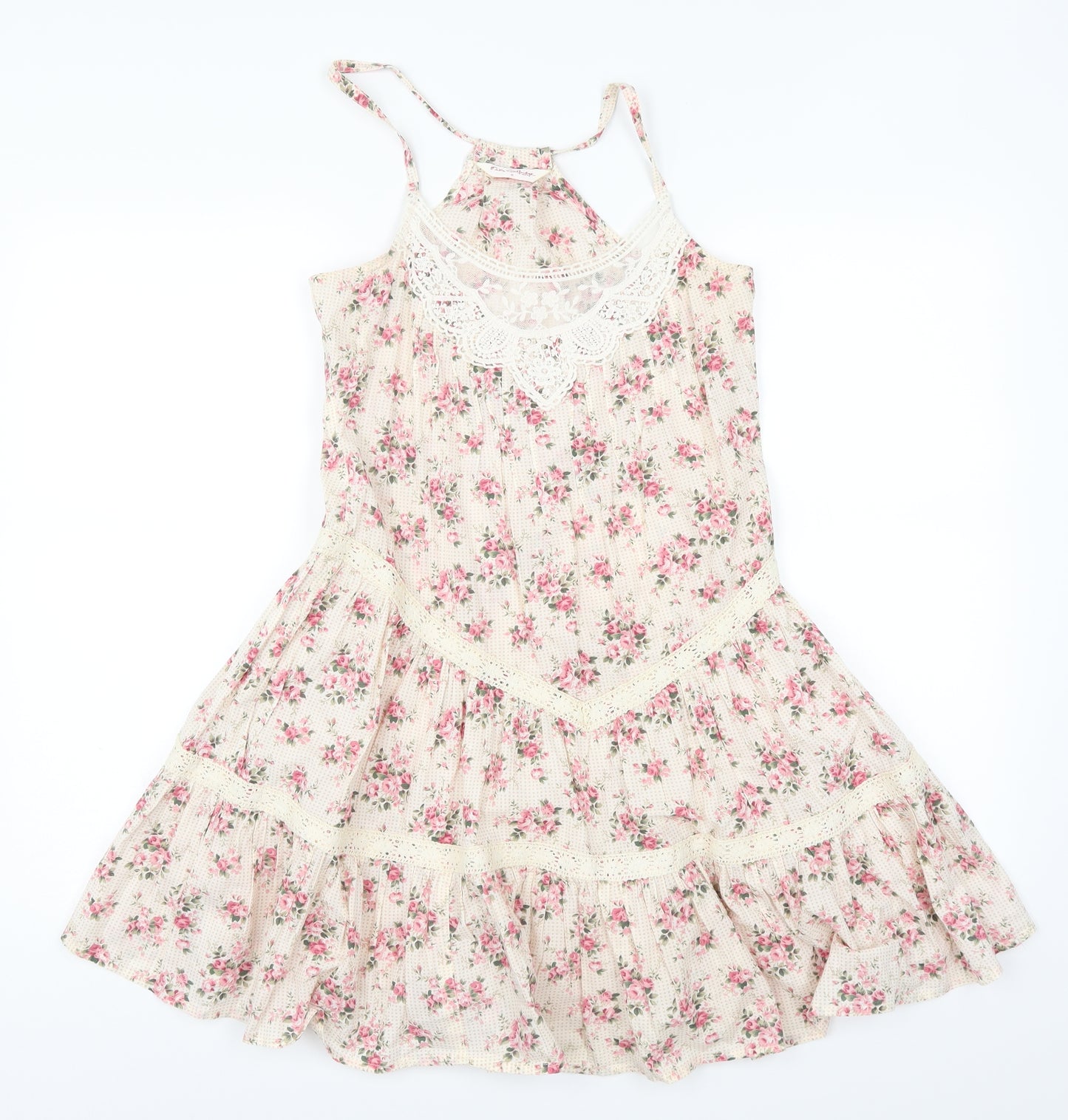 Miss Selfridge Womens Pink Floral  Skater Dress  Size 8