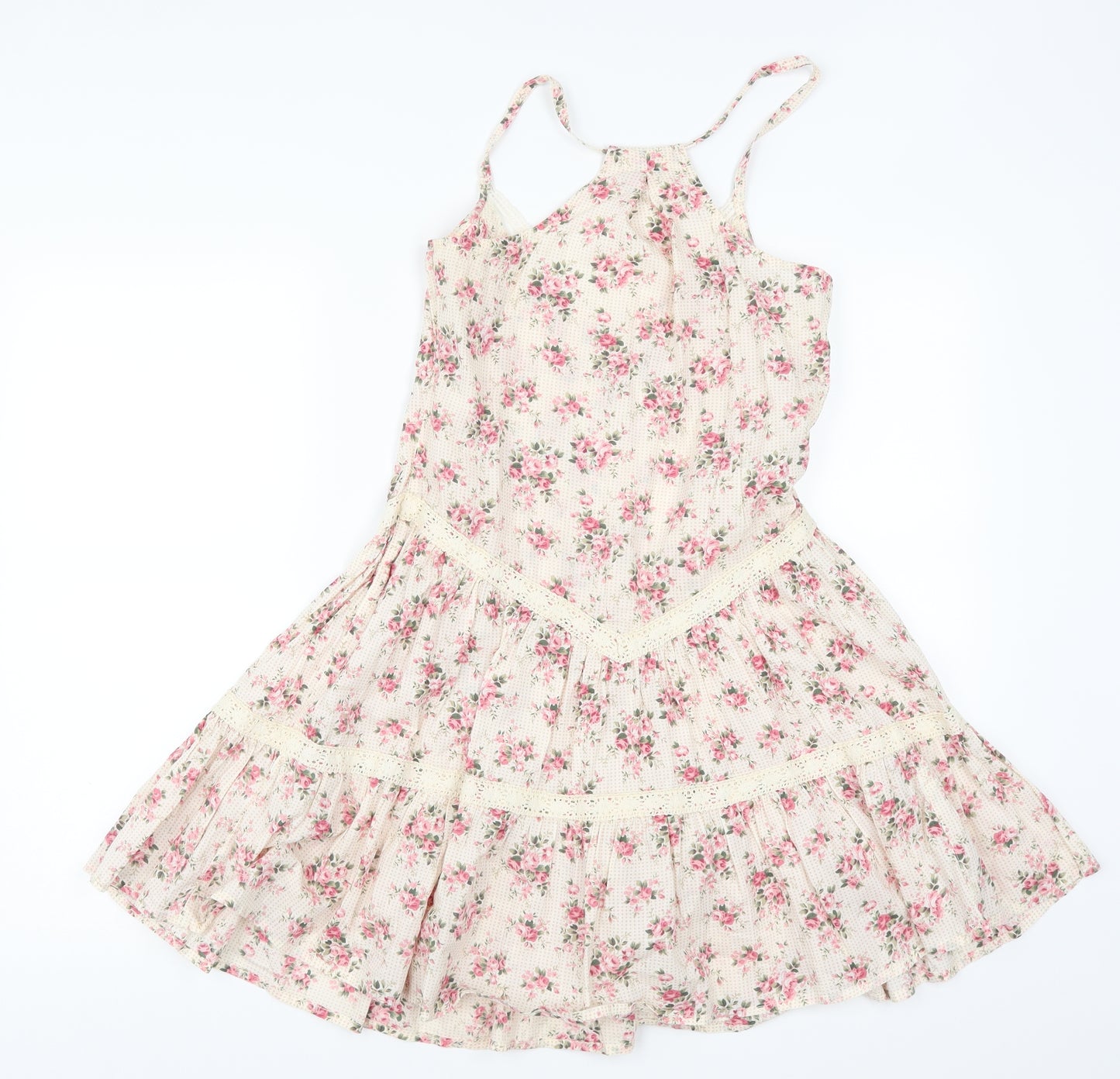 Miss Selfridge Womens Pink Floral  Skater Dress  Size 8
