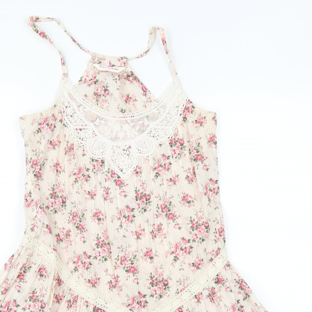 Miss Selfridge Womens Pink Floral  Skater Dress  Size 8