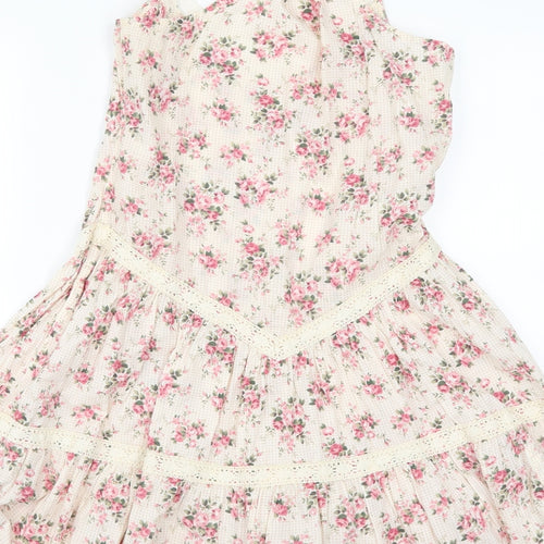 Miss Selfridge Womens Pink Floral  Skater Dress  Size 8