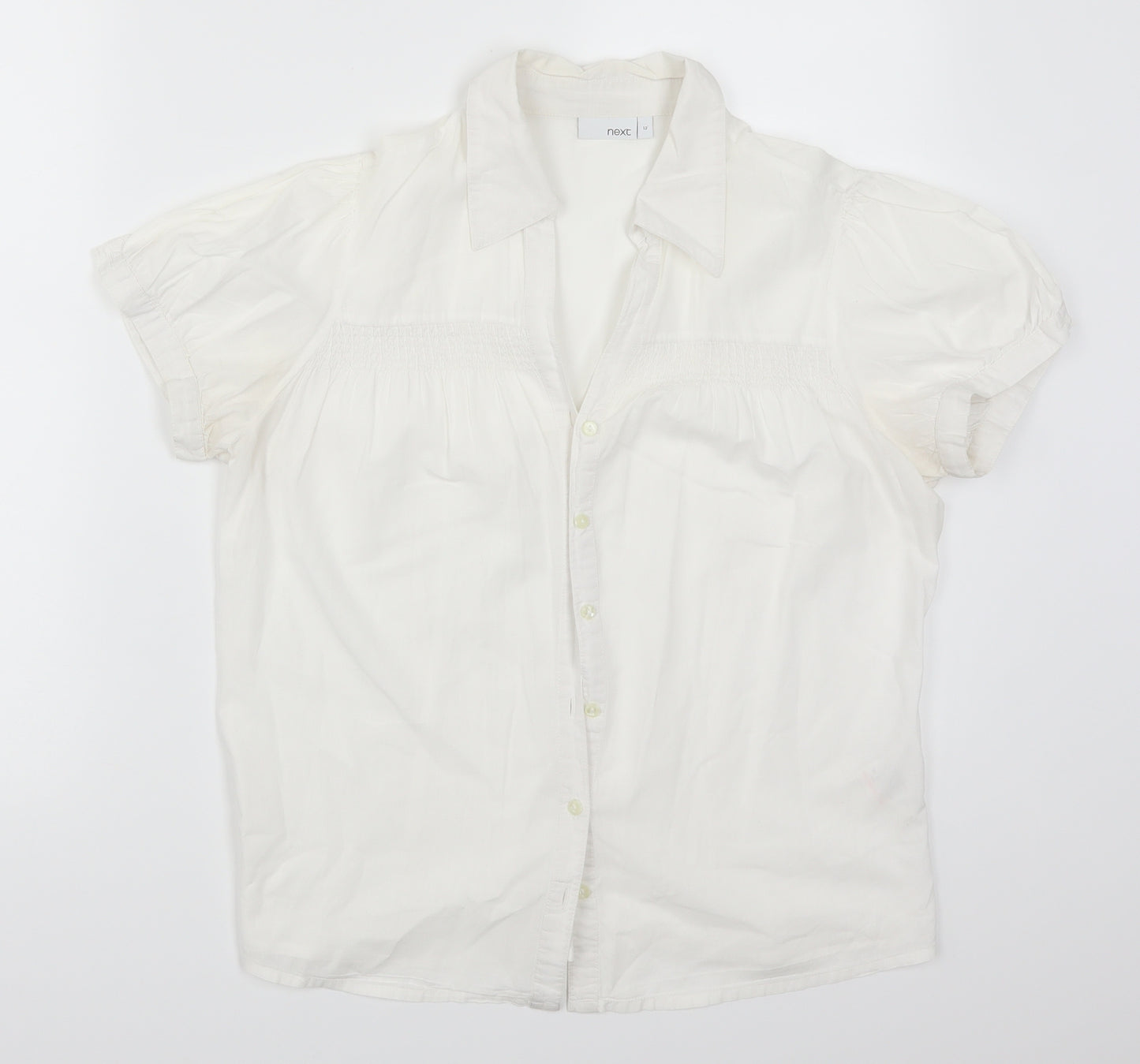 NEXT Womens White   Basic Button-Up Size 12