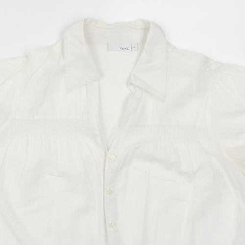 NEXT Womens White   Basic Button-Up Size 12