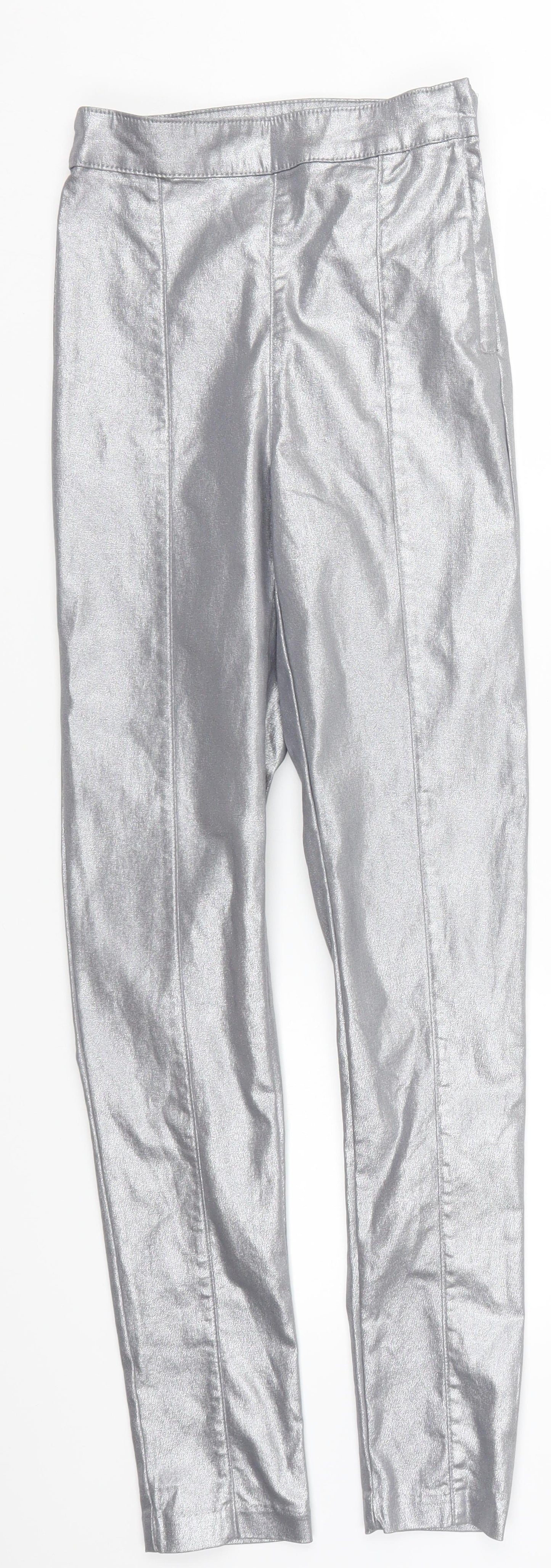 Preworn Womens Silver   Trousers  Size 24 in L28 in