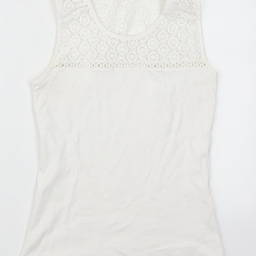 TU Womens White   Basic Tank Size 8