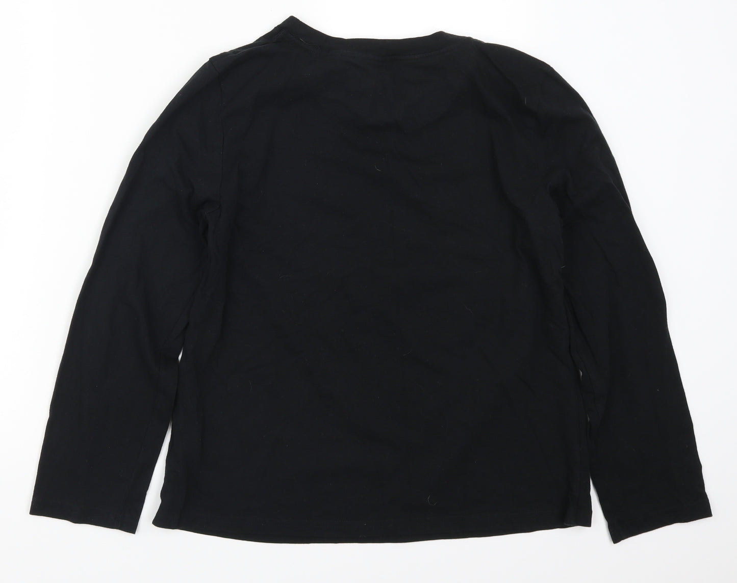 Primark Womens Black Solid  Top Pyjama Top Size 14  - Love All Animals