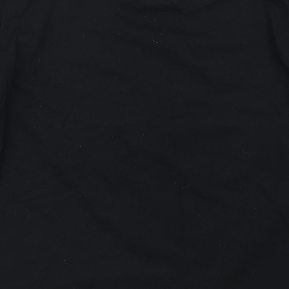 Primark Womens Black Solid  Top Pyjama Top Size 14  - Love All Animals