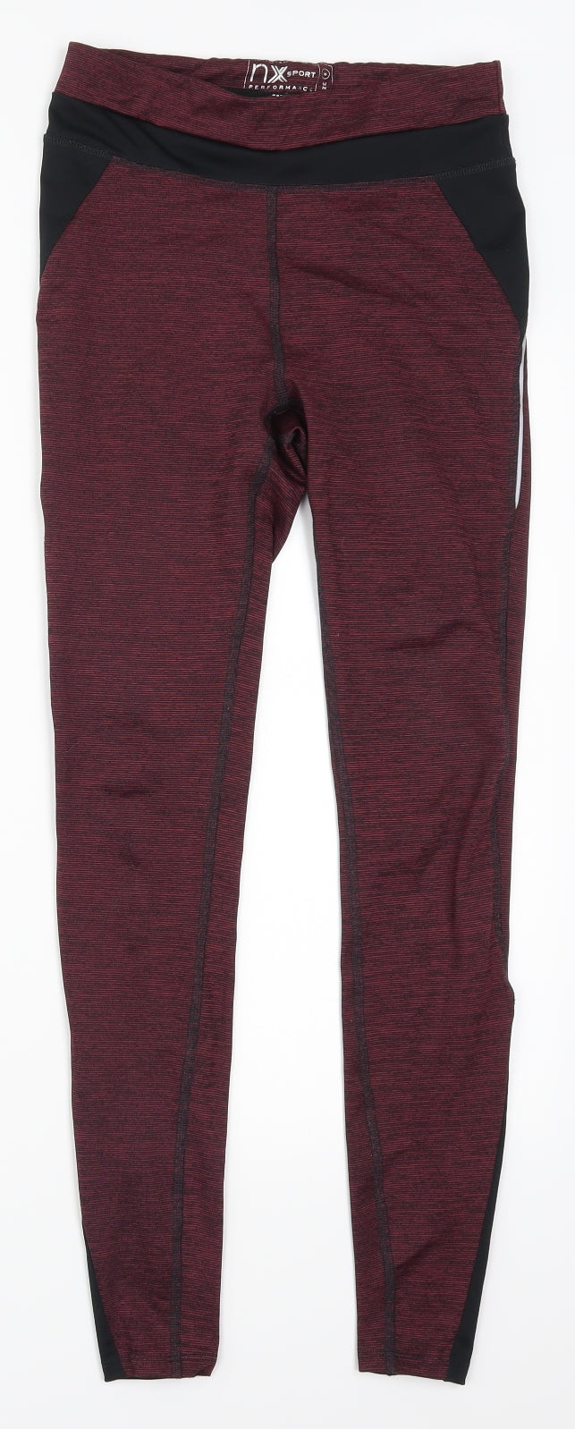 Bext Womens Red Track Pants Leggings Size 8 L27 in - Burgundy