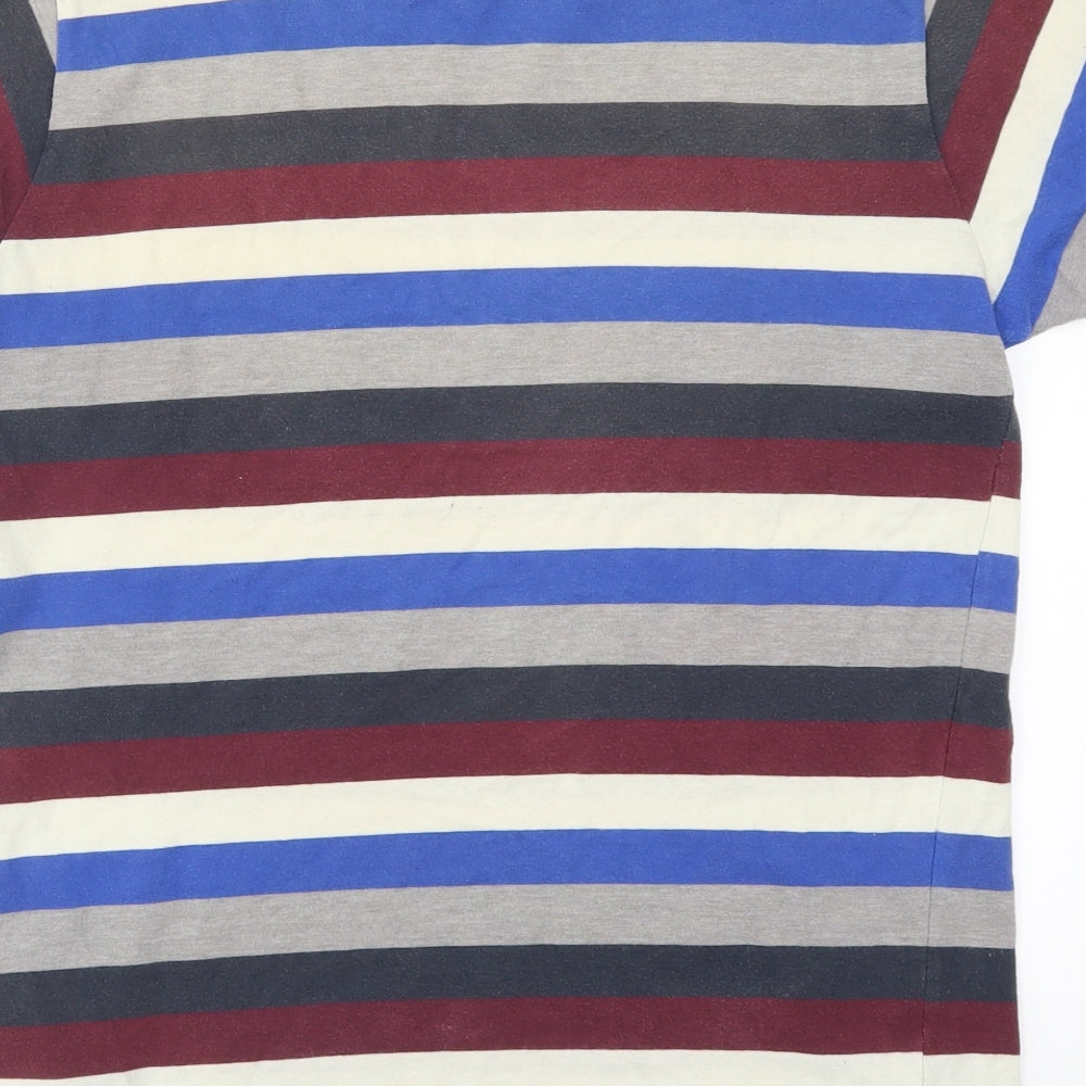 Cedar Wood State Mens Multicoloured Striped   T-Shirt Size S