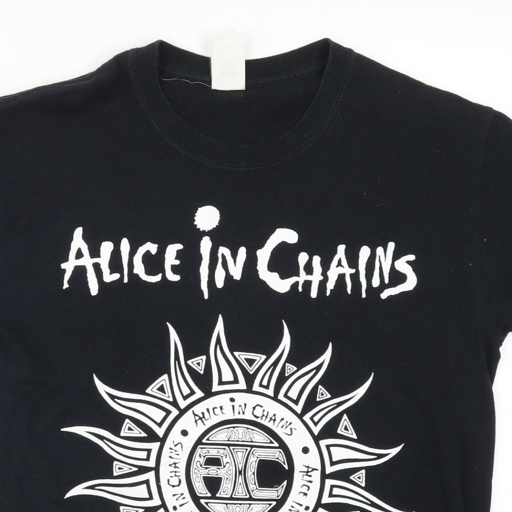 Gildan Mens Black    T-Shirt Size S  - Alice in Chains