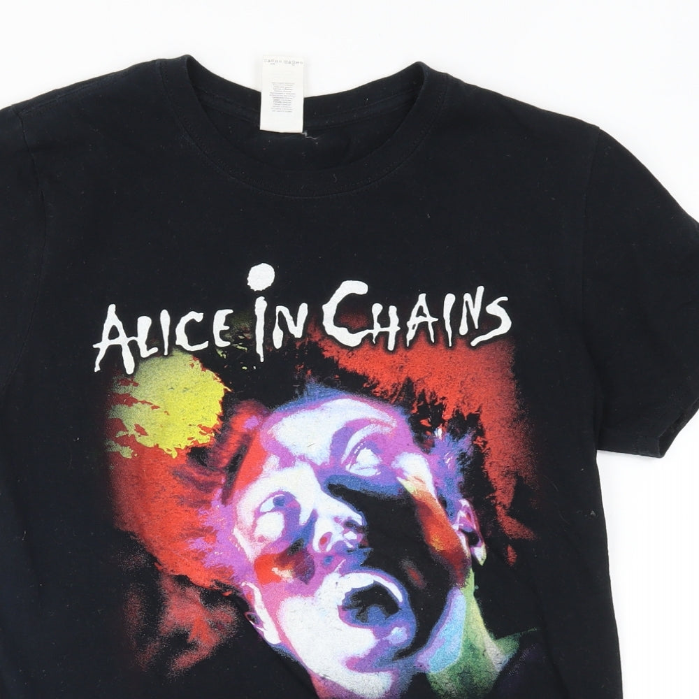 Gildan Mens Black    T-Shirt Size S  - Alice in Chains