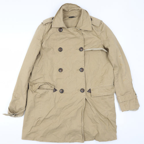 Topshop Womens Beige   Trench Coat Coat Size 10