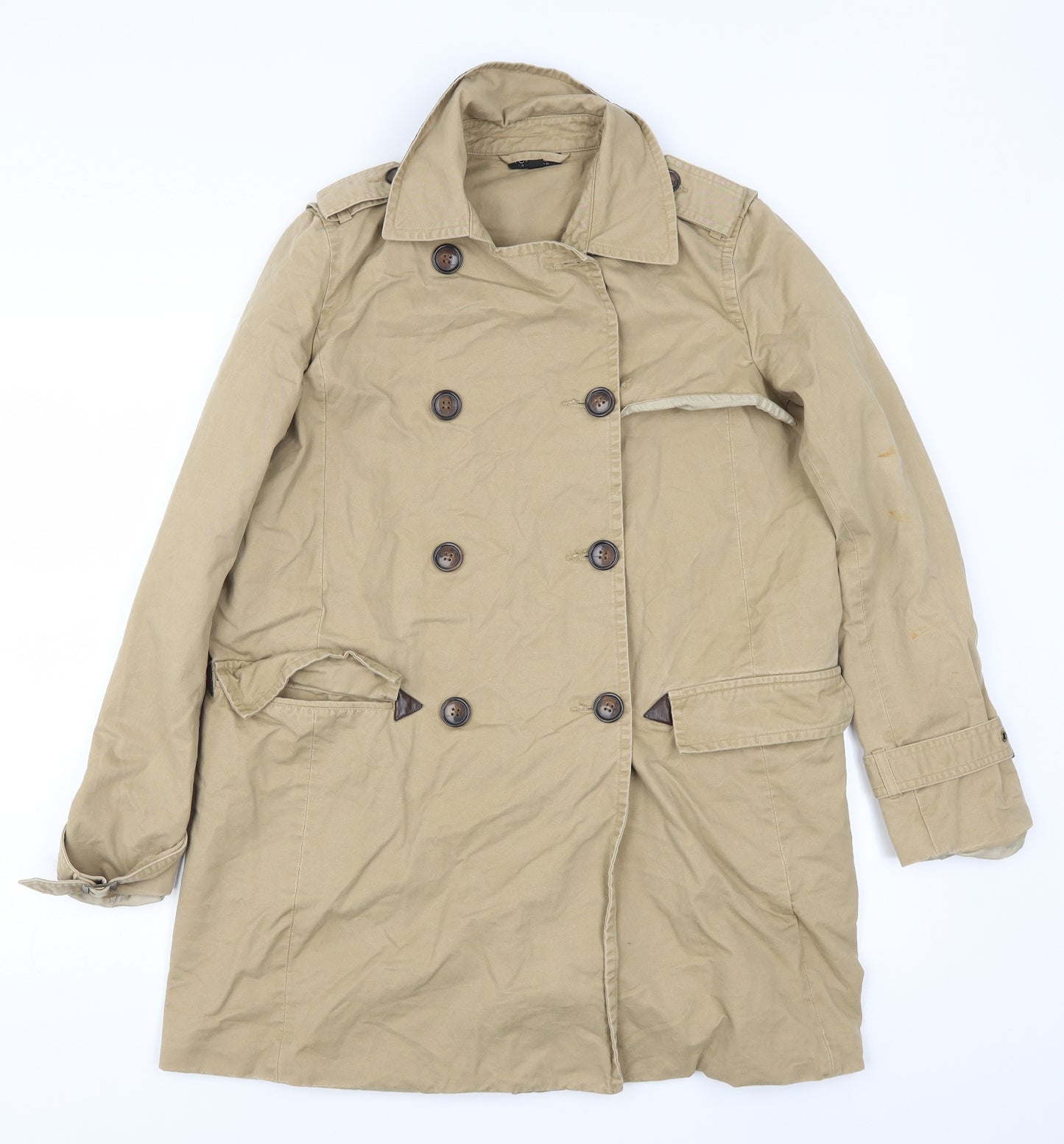 Topshop Womens Beige   Trench Coat Coat Size 10
