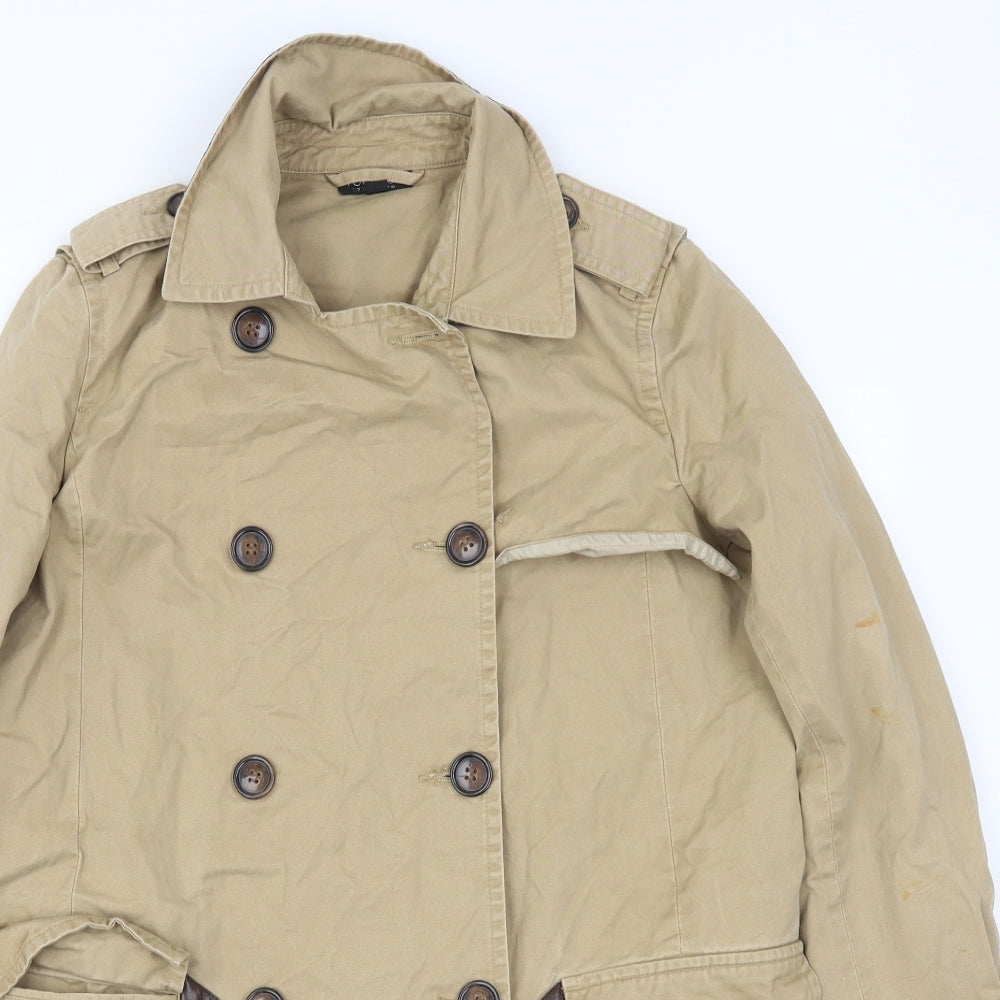 Topshop Womens Beige   Trench Coat Coat Size 10