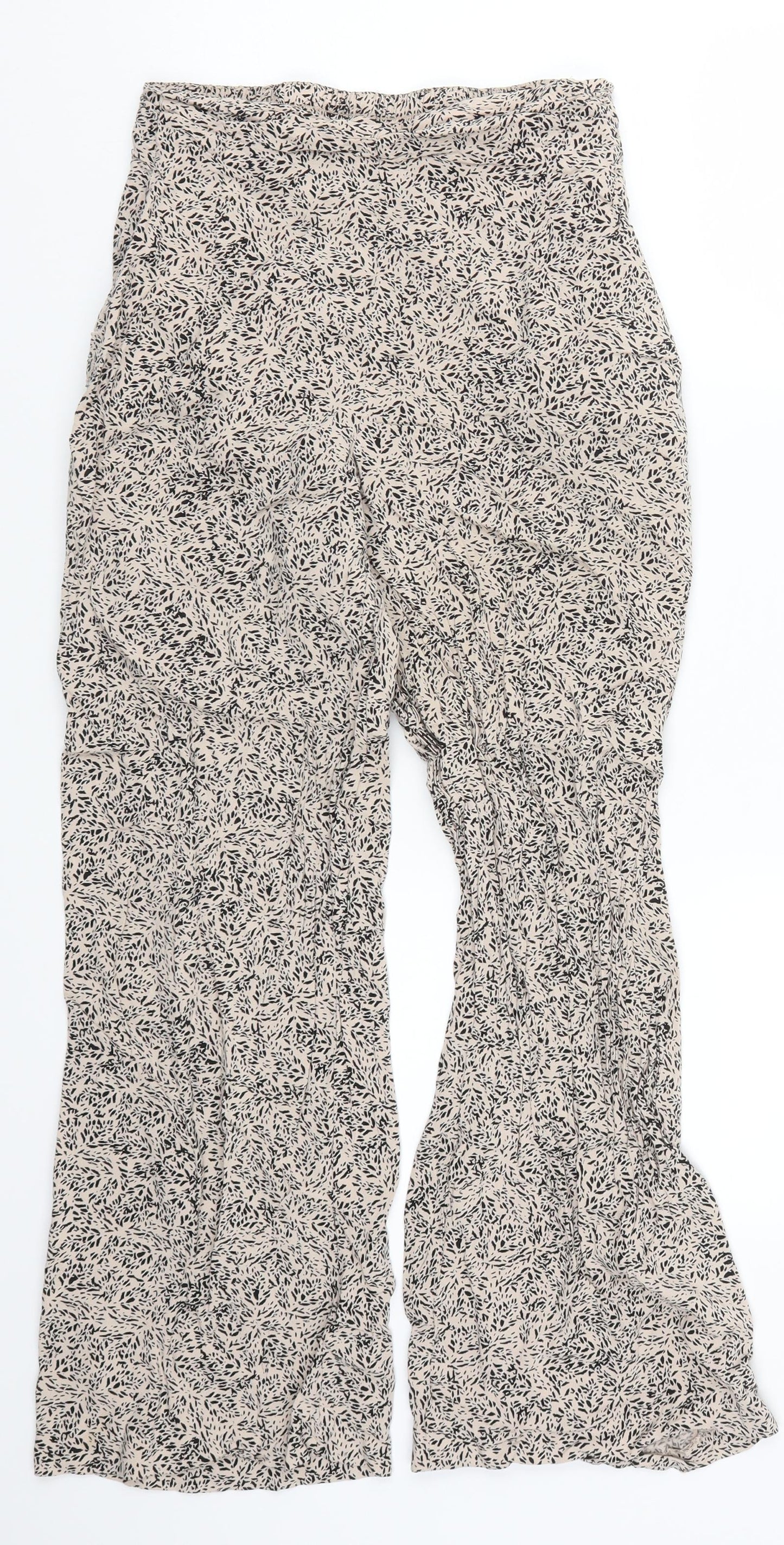 Weekday Womens Beige Geometric  Trousers  Size 10 L27 in