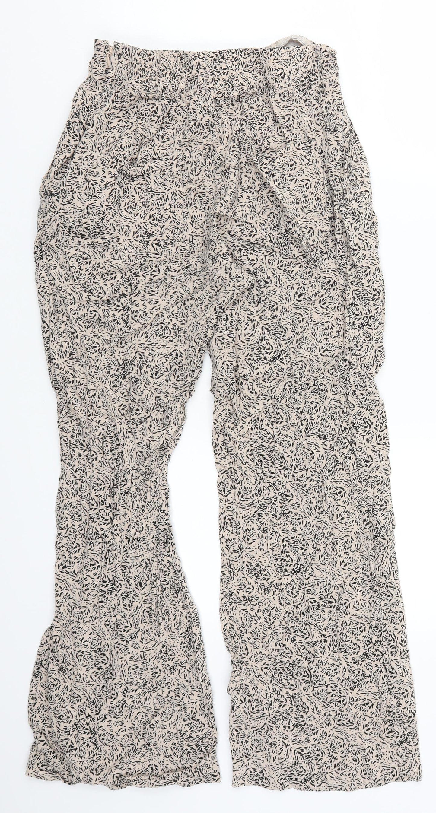 Weekday Womens Beige Geometric  Trousers  Size 10 L27 in