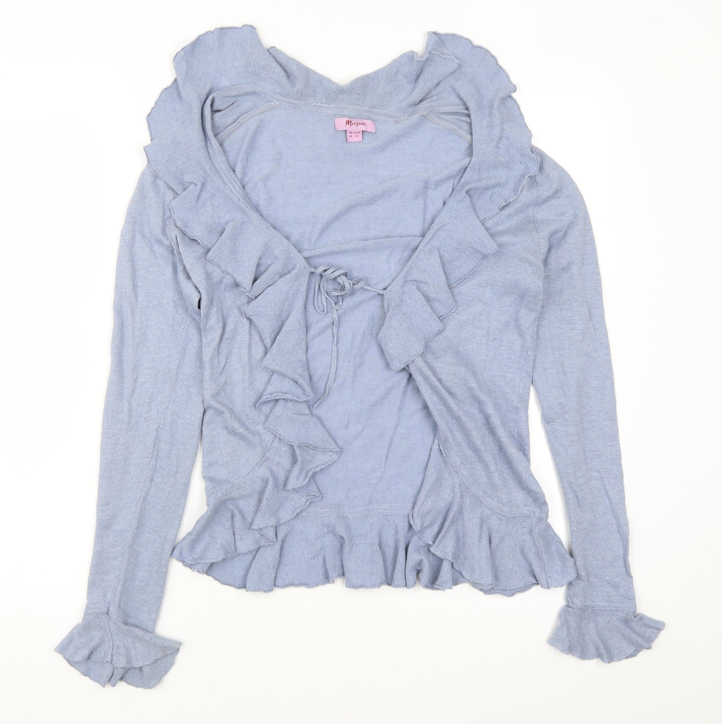 Monsoon Womens Blue   Cardigan Jumper Size 14