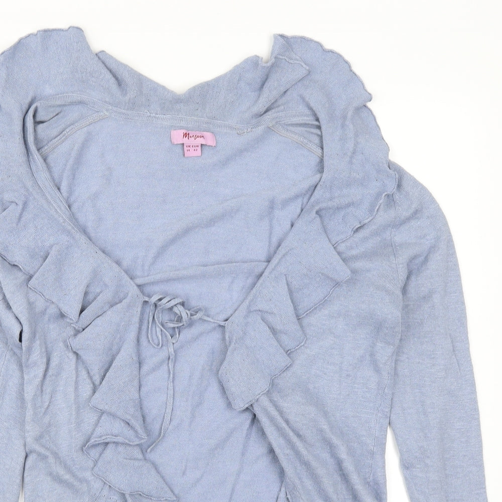 Monsoon Womens Blue   Cardigan Jumper Size 14