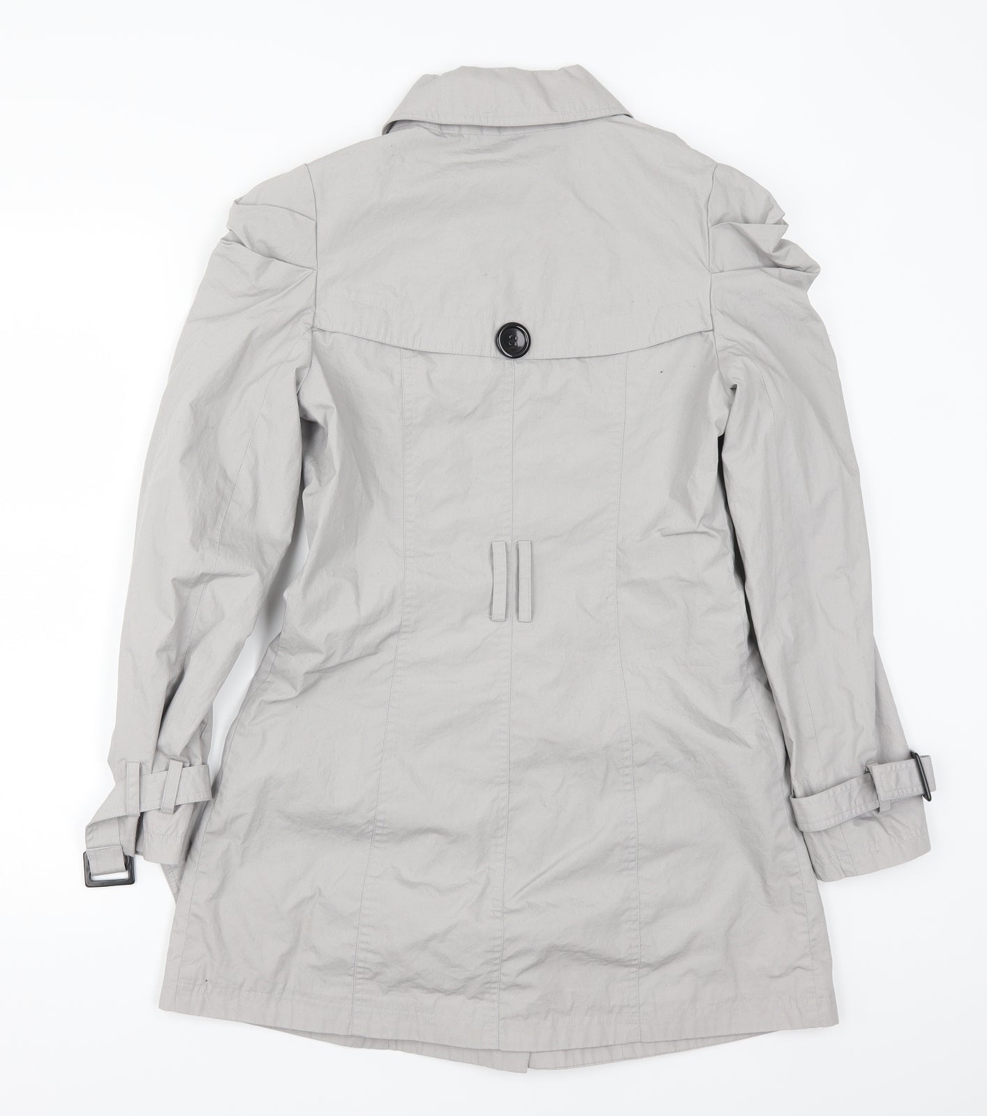 New Look Womens Grey   Trench Coat Coat Size 10