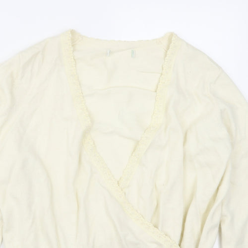 Marks and Spencer Womens Ivory   Cardigan Jumper Size 18