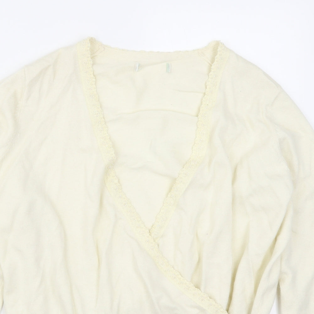 Marks and Spencer Womens Ivory   Cardigan Jumper Size 18