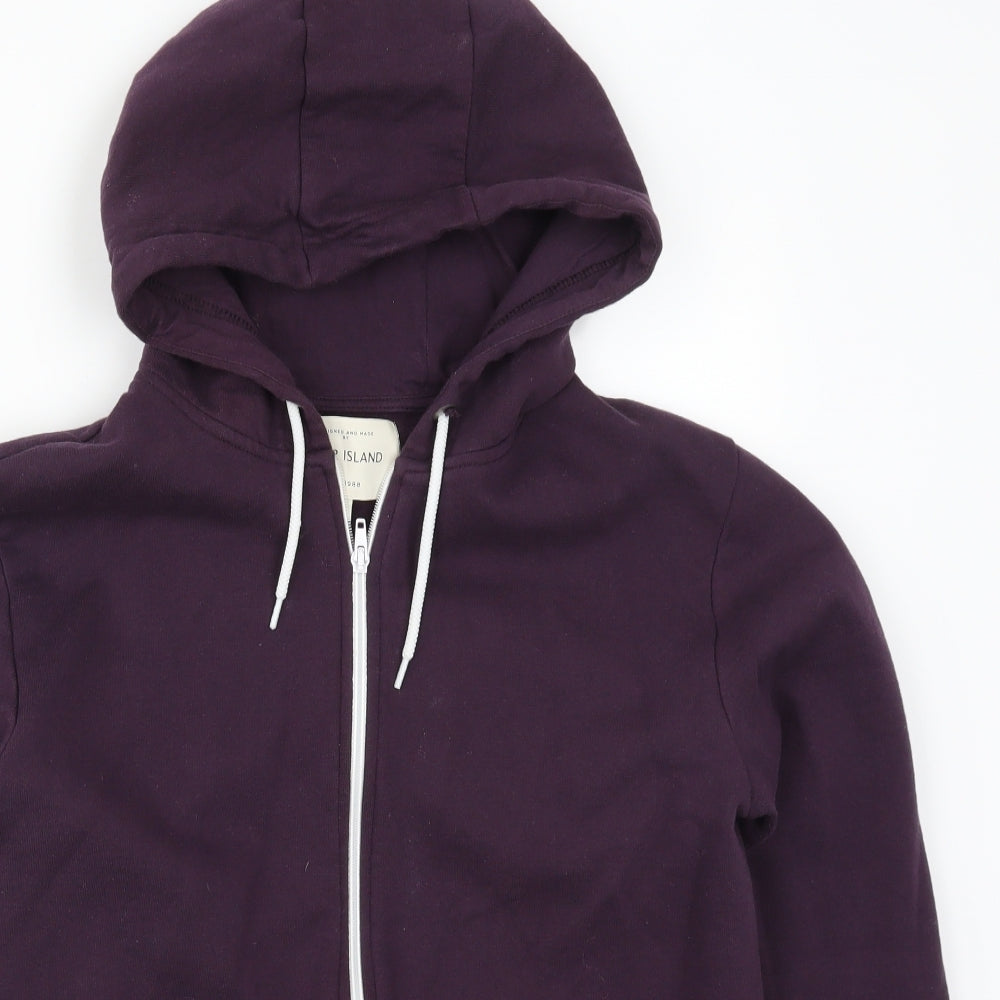River Island Mens Purple   Full Zip Hoodie Size M